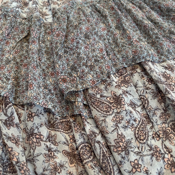 NWOT AEO Paisley and Floral Midi Skirt - Picture 2 of 4